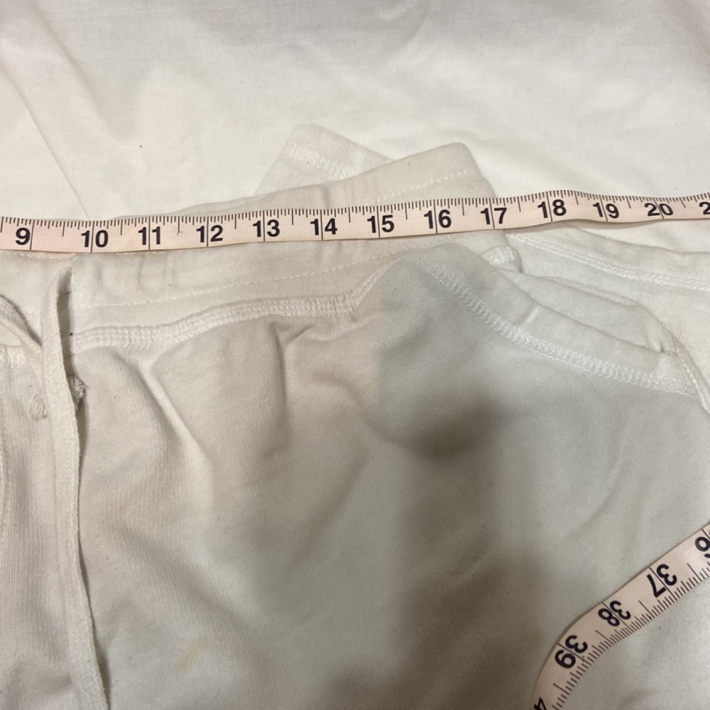 Men’s Heavyweight White Shorts w/pockets & drawstring - Picture 6 of 7